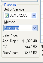 Record asset disposals