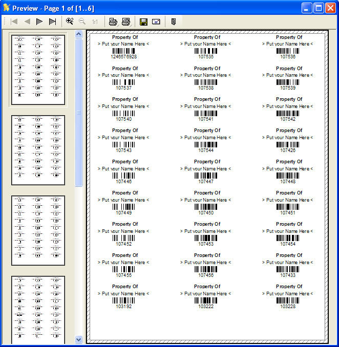 Print barcode labels in all the major bar code formats