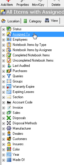 Group assets by Disposal Date, Employee assigned to, Expiring Leases and much more